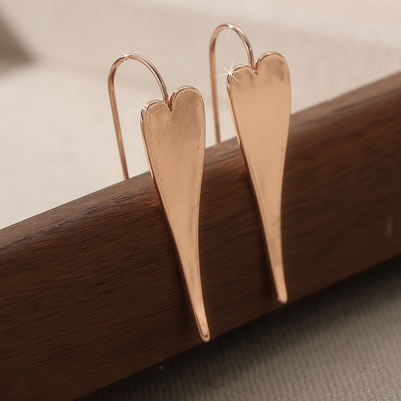 Creative Heart-Shaped Copper Earrings for Women
